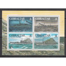 Gibraltar - Hojas Yvert 25 ** Mnh Barcos de guerra