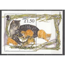 Man - Hojas Yvert 27 ** Mnh Fauna gatos