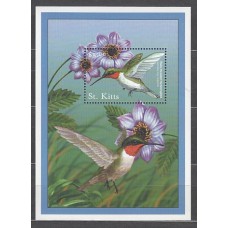 San Cristobal - Hojas Yvert 30 ** Mnh Flores y aves