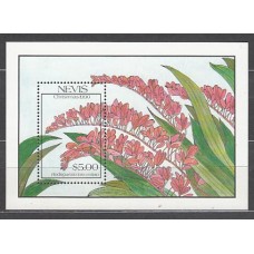 Nevis - Hojas Yvert 32 ** Mnh Navidad flores