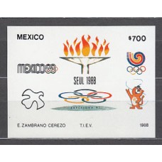 Mexico - Hojas Yvert 34 ** Mnh Deportes. Juegos Olimpicos Seoul