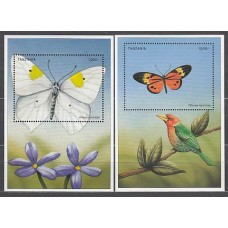 Tanzania - Hojas Yvert 429/30 ** Mnh  Fauna mariposas