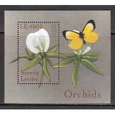 Sierra Leona - Hojas Yvert 442 ** Mnh   Mariposas. Flores