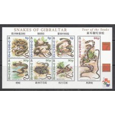 Gibraltar - Hojas Yvert 44 ** Mnh Fauna serpientes