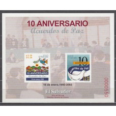 Salvador - Hojas Yvert 47 ** Mnh Acuerdos de paz