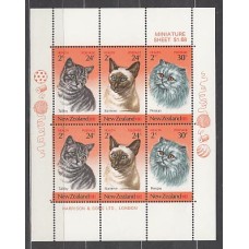 Nueva Zelanda - Hojas Yvert 48 ** Mnh Fauna. Gatos