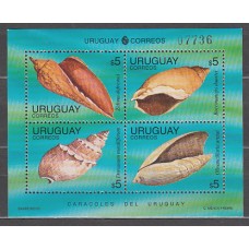 Uruguay - Hojas Yvert 53 ** Mnh Fauna. Caracolas