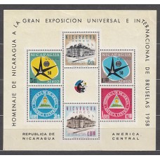 Nicaragua - Hojas Yvert 86 ** Mnh Exposición de Bruselas