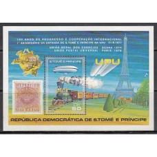 Santo Tomas y Principe - Hojas 17 nº Michel  ** Mnh  Trenes