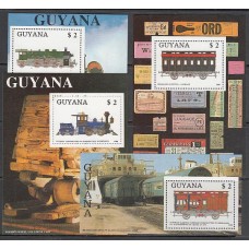 Guayana Britanica - Hojas Michel 33/6 ** Mnh Trenes