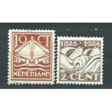 Holanda - Correo 1924 Yvert 157/8 usado Barcos