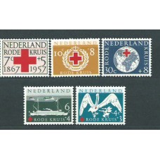 Holanda - Correo 1957 Yvert 673/7 ** Mnh Cruz Roja