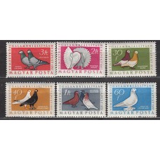 Hungria - Correo 1957 Yvert 1230/4+A197 ** Mnh Fauna aves
