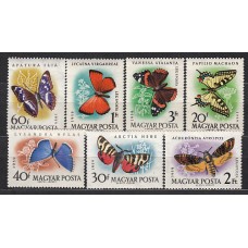 Hungria - Correo 1959 Yvert 1321/4+A228/30 * Mh Fauna mariposas