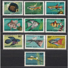 Hungria - Correo 1962 Yvert 1495/504 ** Mnh Fauna peces