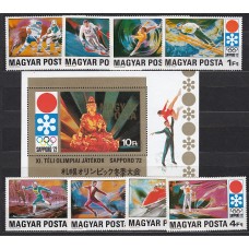 Hungria - Correo 1971 Yvert 2200/7+H.91 ** Mnh Olimpiadas de Saporo