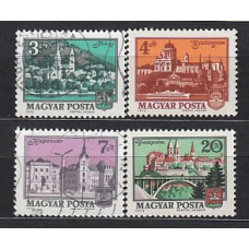 Hungria - Correo 1973 Yvert 2309/12 usado Ciudades