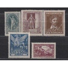 Hungria - Correo 1923 Yvert 319/23 * Mh Poeta Petöfi