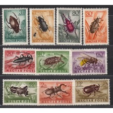 Hungria - Aereo 1954 Yvert 160/9 ** Mnh Fauna insectos