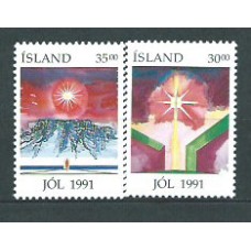 Islandia - Correo 1991 Yvert 711/2 ** Mnh Navidad