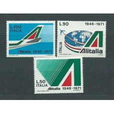 Italia - Correo 1971 Yvert 1080/2 ** Mnh Avión