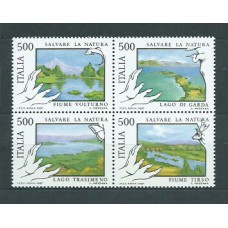 Italia - Correo 1987 Yvert 1737/40 ** Mnh Protección de la Naturaleza