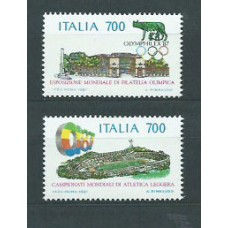 Italia - Correo 1987 Yvert 1751/2 ** Mnh Deportes Atletismo