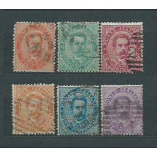 Italia - Correo 1879-82 Yvert 33/9 usado  Falta nº 37