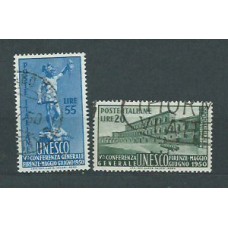 Italia - Correo 1950 Yvert 556/7 usado Unesco