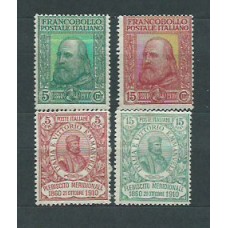 Italia - Correo 1910 Yvert 83/6 * Mh Personajes Garibaldi