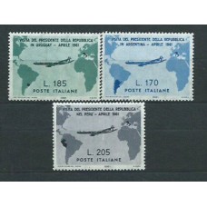 Italia - Correo 1961 Yvert 845/7 ** Mnh Avión