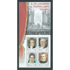 Italia - Correo 2001 Yvert 2473/6 ** Mnh Personajes Teatro