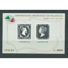 Italia - Hojas Yvert 3 ** Mnh Exposición Filatelica