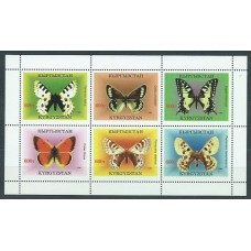 Kyrgyzstan - Correo Yvert 106/11 ** Mnh Fauna Mariposas