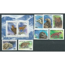 Kyrgyzstan - Correo Yvert 44/50+H.8 ** Mnh Fauna