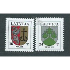 Letonia - Correo 1996 Yvert 383/4 ** Mnh Escudos
