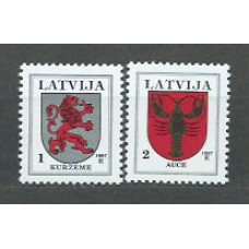 Letonia - Correo 1997 Yvert 412/3 ** Mnh Escudos