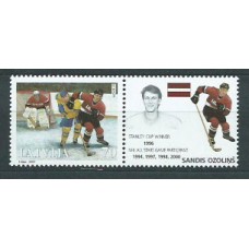 Letonia - Correo 2000 Yvert 491 ** Mnh Deportes Hockey