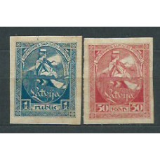 Letonia - Correo 1920 Yvert 51/2a (*) Mng