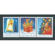 Letonia - Correo 2002 Yvert 551/3 ** Mnh Navidad
