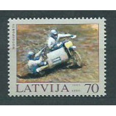 Letonia - Correo 2003 Yvert 569 ** Mnh Deportes Motos