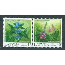 Letonia - Correo 2004 Yvert 578/9 ** Mnh Flores