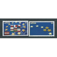 Letonia - Correo 2004 Yvert 581/2 ** Mnh Unión Europea