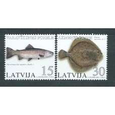Letonia - Correo 2004 Yvert 585/6 ** Mnh Fauna Peces