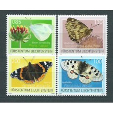 Liechtenstein - Correo 2009 Yvert 1469/72 ** Mnh Fauna. Mariposas