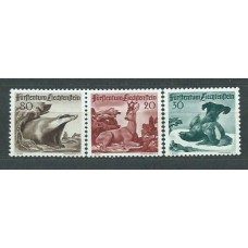 Liechtenstein - Correo 1950 Yvert 247/9 * Mh Fauna