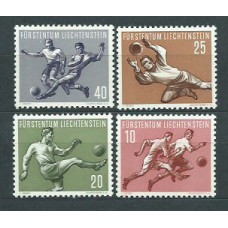 Liechtenstein - Correo 1954 Yvert 284/7 (*) Mng Fútbol
