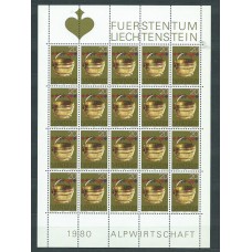 Liechtenstein - Correo 1980 Yvert 688/90 Pliego ** Mnh