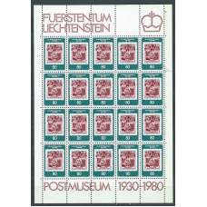 Liechtenstein - Correo 1980 Yvert 691 Pliego ** Mnh Pintura