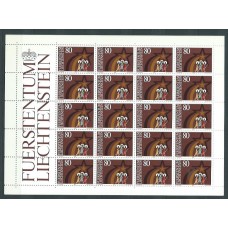 Liechtenstein - Correo 1983 Yvert 772/4 Pliego ** Mnh Navidad